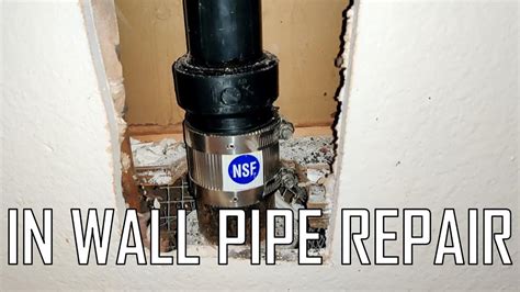 How to Repair Cast Iron Drain Pipe In The Wall - YouTube