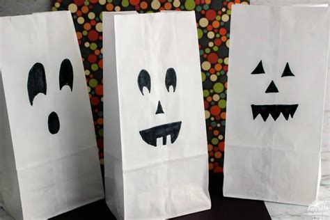 Paper Bag Halloween Luminaries Craft | Easy Campground Decorations