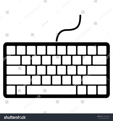 Keyboard Computer Icon Trendy Silhouette Style Stock Vector (Royalty Free) 1706195866 | Shutterstock