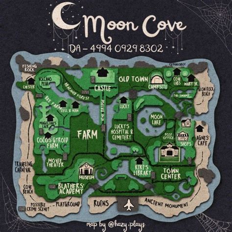 the map for moon cove in disneyland california