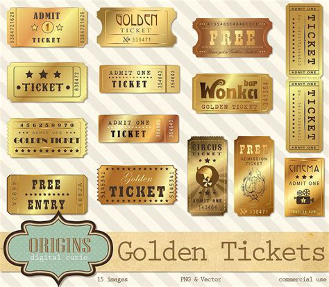 Golden Ticket Clipart - Clip Art Library