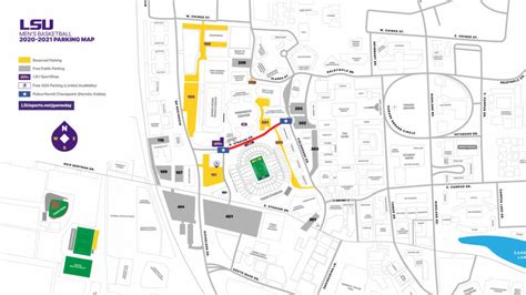 LSU Men’s Basketball Parking Map & Shuttle Info (2020-21) – LSU