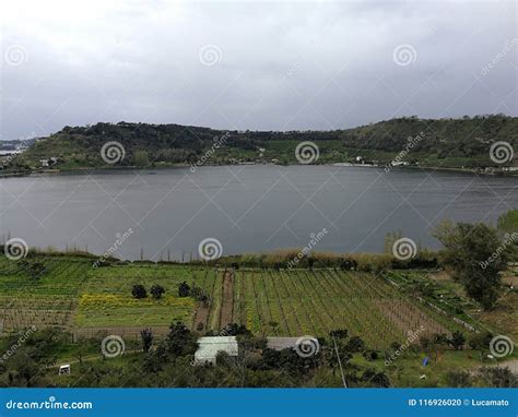 Lake Of Averno, Crater Lake In Napoli, Campania, Southern Italy ...