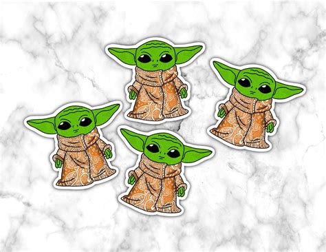 Baby Yoda Sticker Baby Yoda Vinyl Decal Baby Yoda Child | Etsy