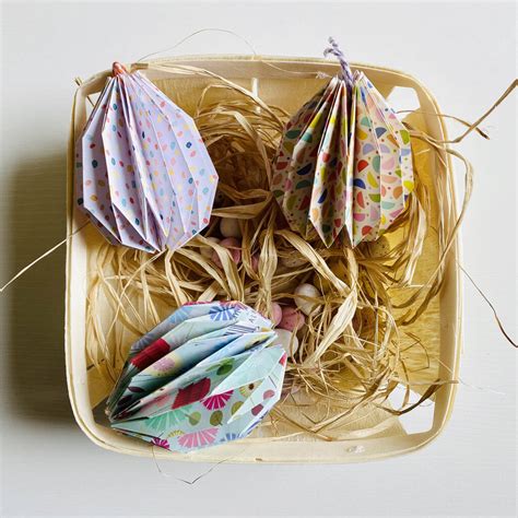 Fold Your Own Origami Easter Egg Hanging Decorations By LITLLE PAPiER