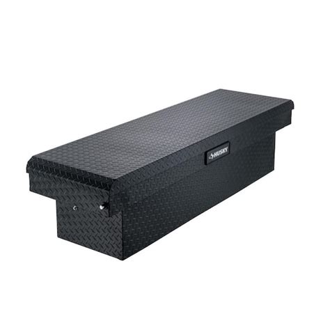 Husky 71.36 in. Matte Black Aluminum Full Size Crossbed Truck Tool Box ...