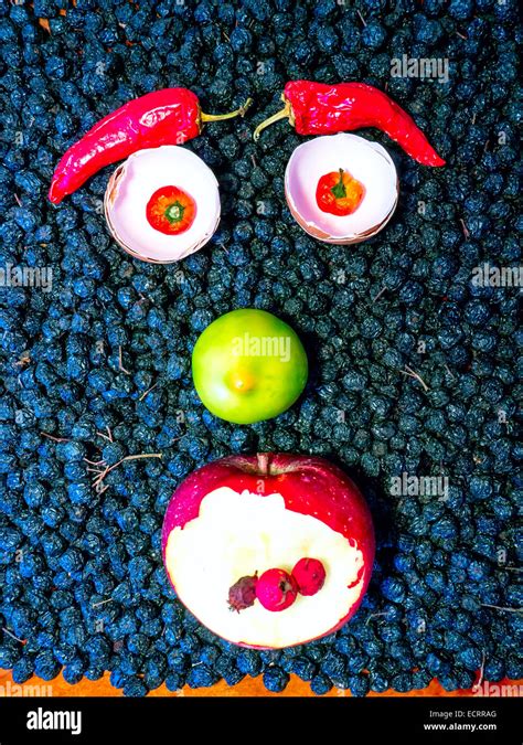 The vegetable face Stock Photo - Alamy