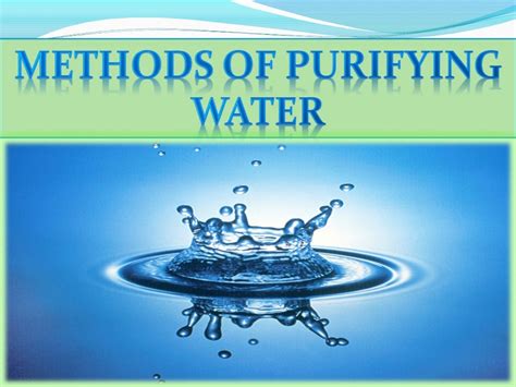 Water purification methods