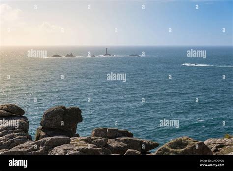 wolf rock lighthouse, land's end Stock Photo - Alamy