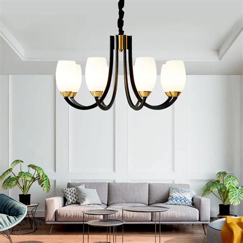 Ditoon Post Modern Led Chandelier Nordic Lighting Living Room Bedroom Lamp Decor Simple Calla ...