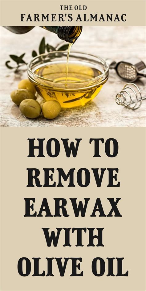 Earwax Removal with Olive Oil | Natural ear wax removal, Ear wax, Ear cleaning wax