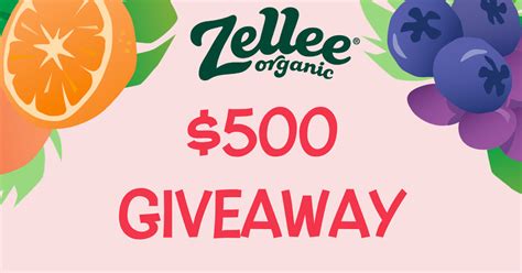 Zellee Organic $500 Giveaway - Julie's Freebies