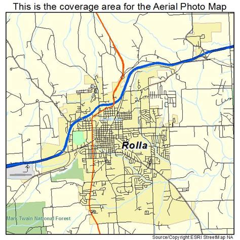 Aerial Photography Map of Rolla, MO Missouri