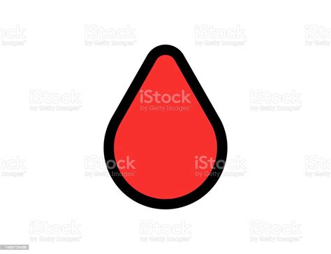 Blood Drop Vector Icon On A White Background Blood Drop Emoji Illustration Isolated Blood vector ...