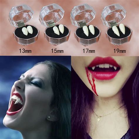 Halloween Vampire Teeth Fangs Dentures Props Halloween Costume Props Party Favors 4 Sizes 2O0822 ...