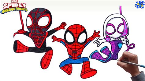 How to draw Spidey and his amazing friends - YouTube