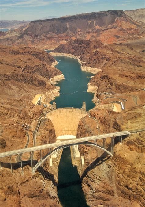 Hoover Dam in the Black Canyon of the Colorado River. It was constructed between 1931 and 1936 ...