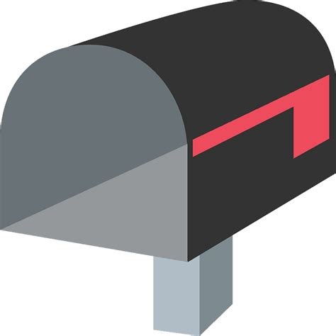 Open mailbox with lowered flag emoji clipart. Free download transparent ...