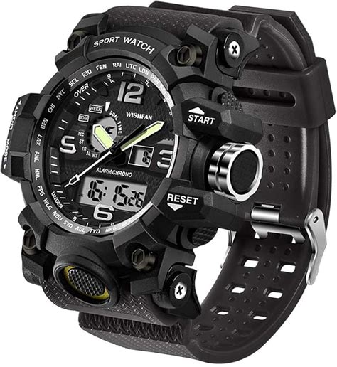 Men’s Military Watch , Dual-Display Waterproof Sports Digital Watch Big ...