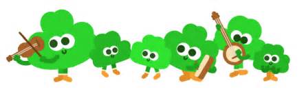 Dancing Three Leaf Shamrocks For Google's St. Patrick's Day Logo