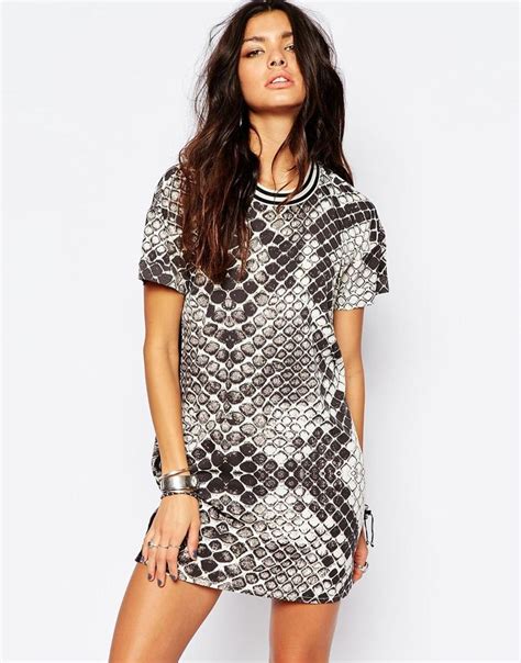 Noisy May Large Snake Print Dress With Sport Collar at asos.com | Snake ...