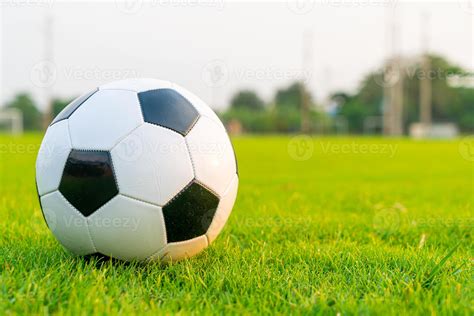 Soccer ball on the ball field 2950641 Stock Photo at Vecteezy