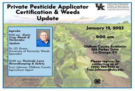 Private Pesticide Applicator Certification/ Weeds Update | Trimble County Extension Office