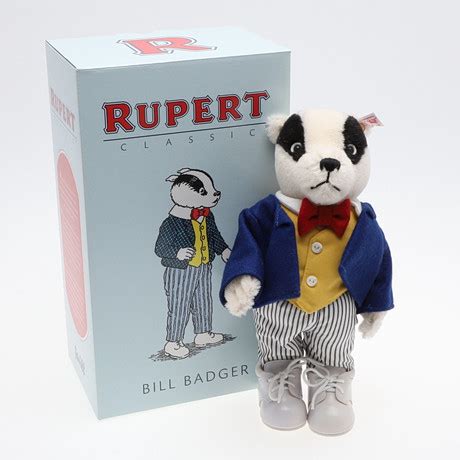 STEIFF - 'BILL BADGER' TEDDY BEAR, RUPERT SERIES. Toys - Toys - Auctionet