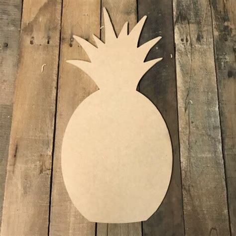 Buy MDF Pineapple Cutout, Wooden Pineapple Shape, Paintable Craft