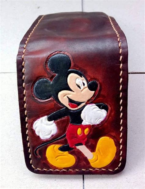 Mickey Mouse Leather Wallet Mickey Mouse Men Wallet Bifold | Etsy