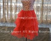 Items similar to Homecoming Dress, Red Homecoming Dress, Short Red Prom ...