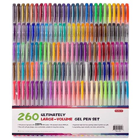 Shuttle Art 260 Colors Gel Pens Set, 130 Refills - Walmart.com