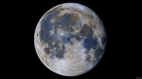 I took a full-color image of the moon and boosted the contrast and saturation to being out the ...