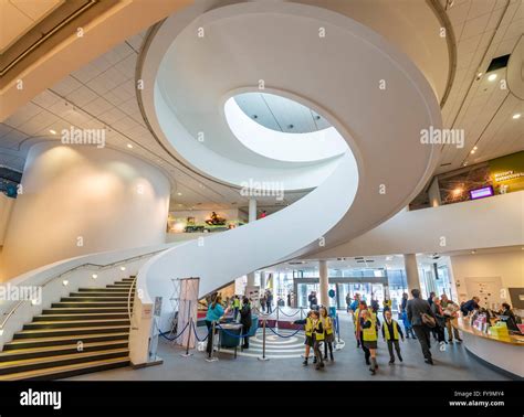 Lobby of the Museum of Liverpool, Pier Head, Liverpool, Merseyside ...