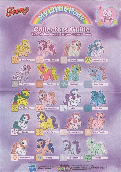 My Little Pony Collectors Guide | Pegatinas bonitas, Pósteres retro, Ilustraciones vintage