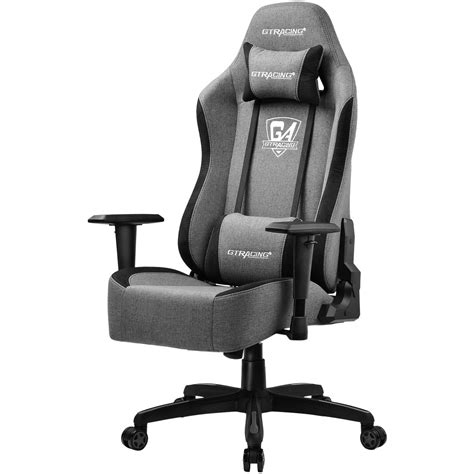 Gtracing Gaming Chair Fabric Height Adjustable Reclining Office Chair, Gray - Walmart.com ...