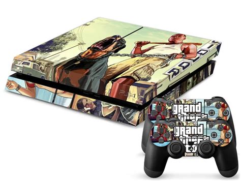 1Set GTA 5 Game Vinyl Decal Skin Sticker For Playstation 4 PS4 Console ...