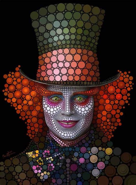 johnny depp digital art with circles Art Made Entirely of Circles by ...