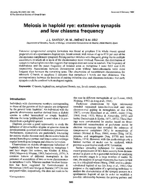 Fillable Online Meiosis in haploid rye: extensive synapsis and low chiasma frequency Fax Email ...