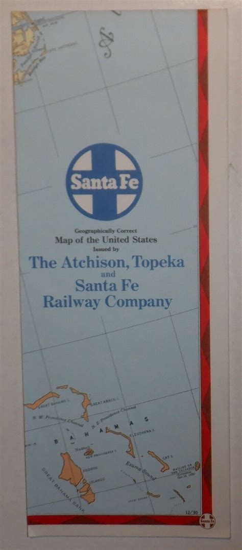 Santa Fe Railway 1990 System Map | #4613380598