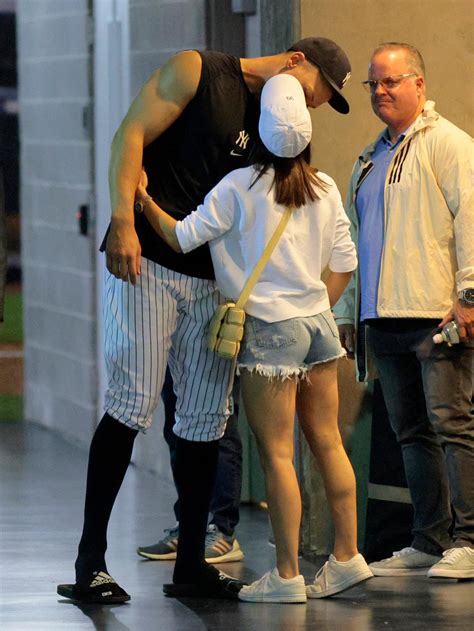 Aaron Judge's wife, Samantha Bracksieck, reacts to near home run