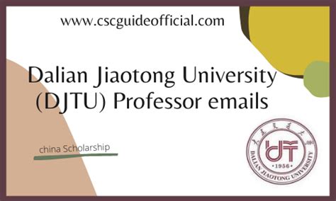 Dalian Jiaotong University faculty Professor Emails | faculty Link CSC ...