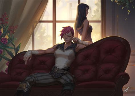 Vi and Caitlyn Fanart by SARIYAa on DeviantArt