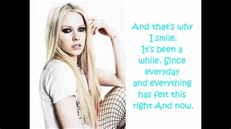 Smile - Avril Lavigne - Lyrics - YouTube