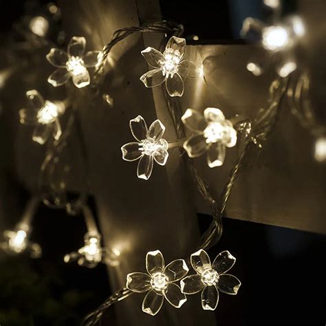 Novelty cherry Blossom 4M 20 LED Flower String light Fairy Lights LED Lamp 220V power Wedding ...