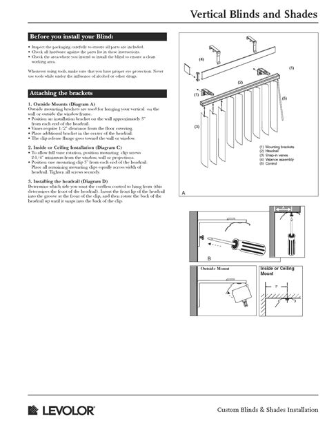 Levolor Vertical Blinds and Shades Installation Instructions | Blinds.com