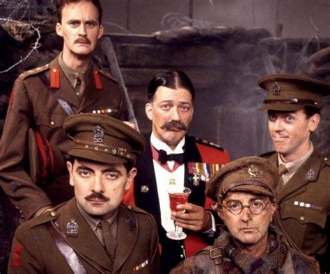 The cast of the "Blackadder Goes Forth," it was the final series of the BBC sitcom "Blackadder ...