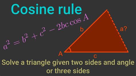 Cosine rule - YouTube