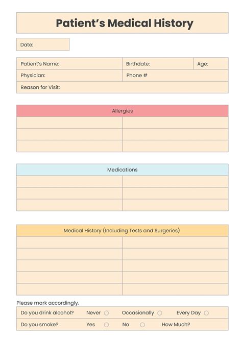 Patient Chart Template