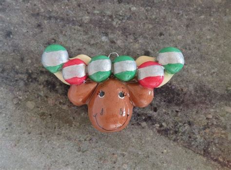 Decorated Moose Antlers Family Christmas Ornament - Etsy